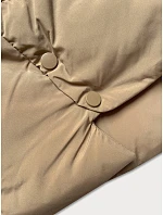 Béžová volná dámská bunda ve tvaru pro přechodné období model 21248527 - J.STYLE Béžová volná dámská bunda ve tvaru pro přechodné období model 21248527 - J.STYLE