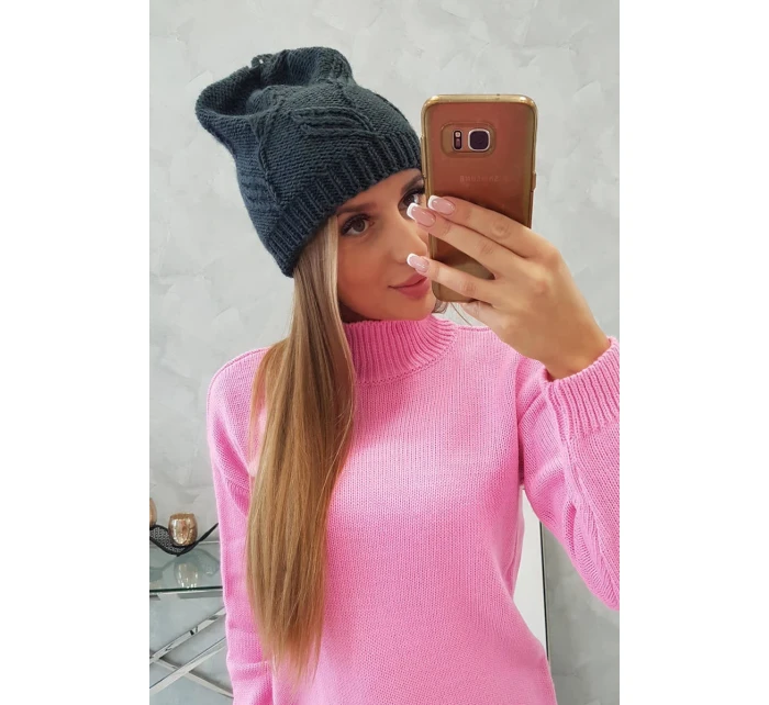 Dámská čepice graphite model 18752449 - K-Fashion Dámská čepice graphite model 18752449 - K-Fashion