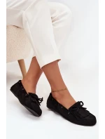 Dámské s třásněmi a mašlí černé model 21709117 - Boto