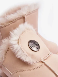 Dětské sněhule zateplené kožešinou Béžová Big Star