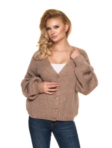 Sveter na zapínanie model 156913 PeeKaBoo