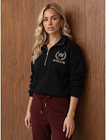 Bluza damska ocieplana ze stójką i czarna model 22554597 - FashionStreet
