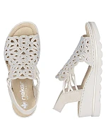 Béžové dámské sandály na platformě Rieker 67465-62