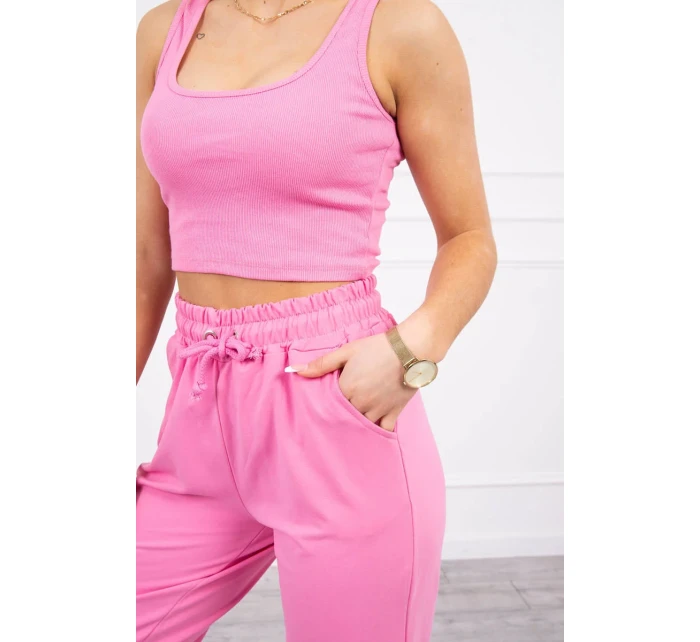 Bavlnená 3dielna sada svetlo ružová