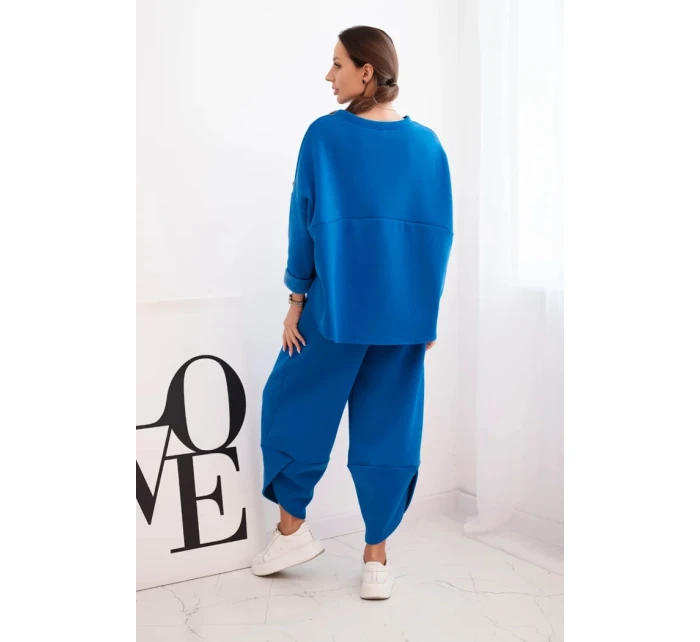 Dámska súprava zo silnejšieho materiálu so širokými nohavicami