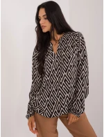 Blúzka D73771M11186B čierna a béžová