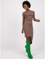 Šaty RV SK 7433.51 hnedá Šaty RV SK 7433.51 hnedá