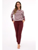 Dámske pyžamo MOLLY 3 635/468 Bordeaux s ecru - Cornette
