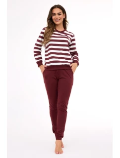 Dámske pyžamo MOLLY 3 635/468 Bordeaux s ecru - Cornette