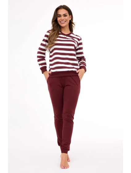 Dámske pyžamo MOLLY 3 635/468 Bordeaux s ecru - Cornette