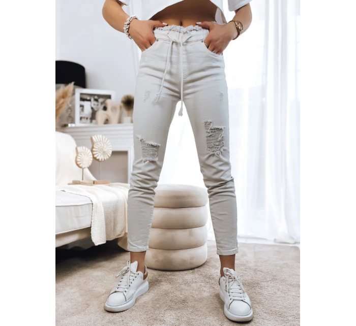 Dámské džínové kalhoty light beige Dstreet model 21967904 - FashionStreet