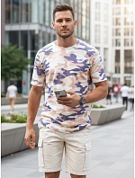 FashionStreet béžové moro pánske tričko RX5589