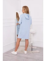 Šaty s kapucňou modré Šaty s kapucňou modré