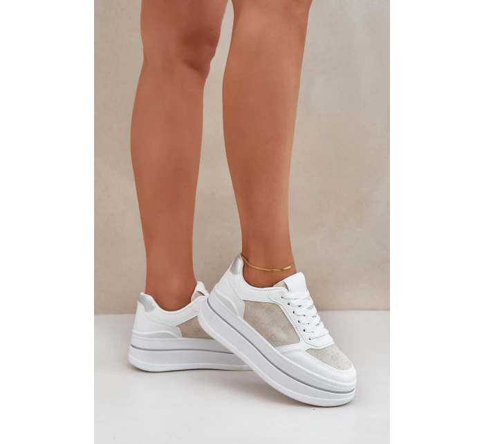 Dámské Tenisky Se Vzorem Bílé model 21683419 - Boto