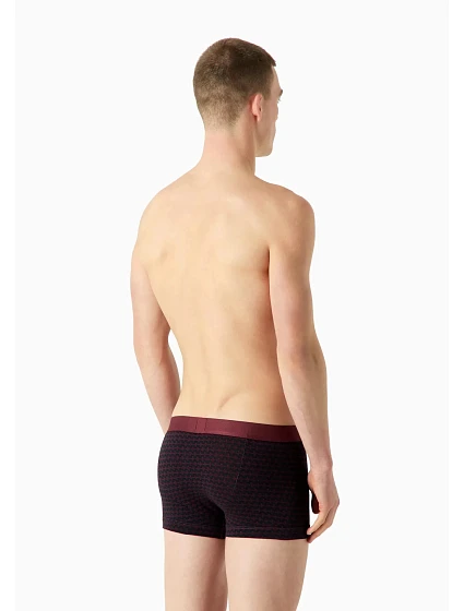 Pánské boxerky 2PACK  vínové s potiskem  model 19009212 - Emporio Armani
