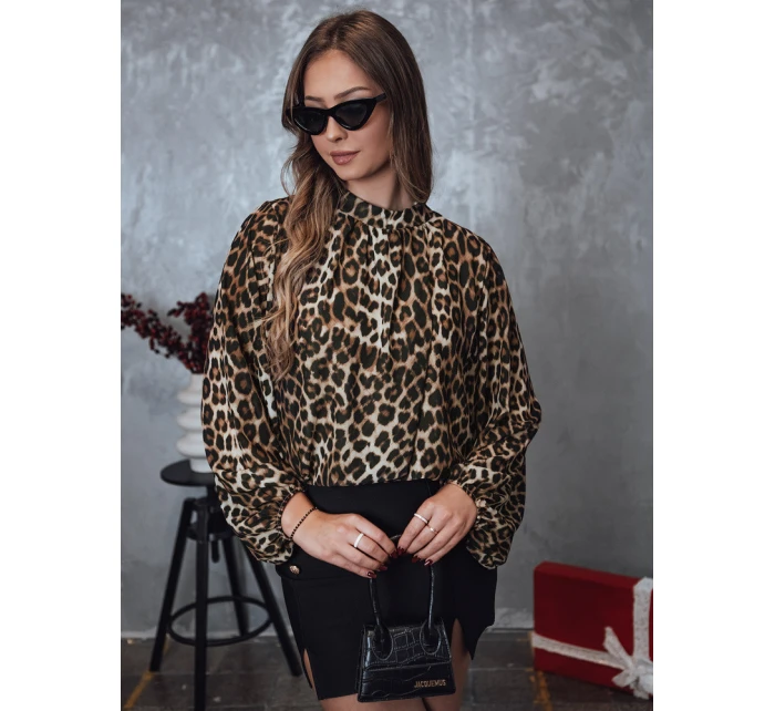 Dámska oversize blúzka LEOPARDY s leopardím vzorom FashionStreet RY2708