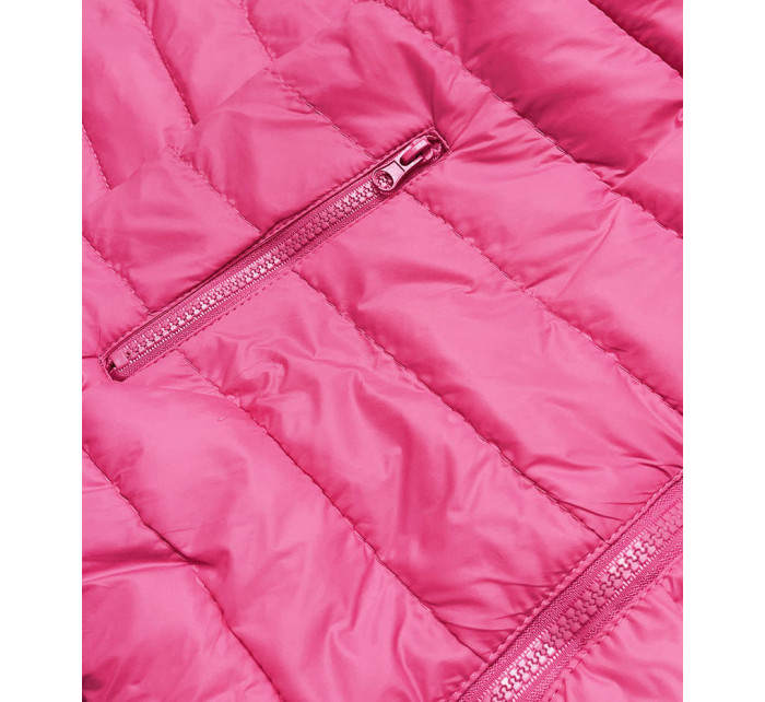Ľahká ružová prešívaná dámska bunda (58M23037-46)