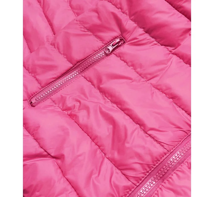 Ľahká ružová prešívaná dámska bunda (58M23037-46)