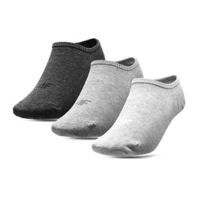 4F ponožky H4L22-SOD301 studená svetlosivá/ sivá melanž