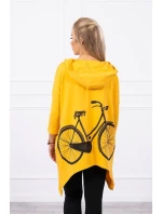 Horčicová mikina na bicykel s potlačou Horčicová mikina na bicykel s potlačou