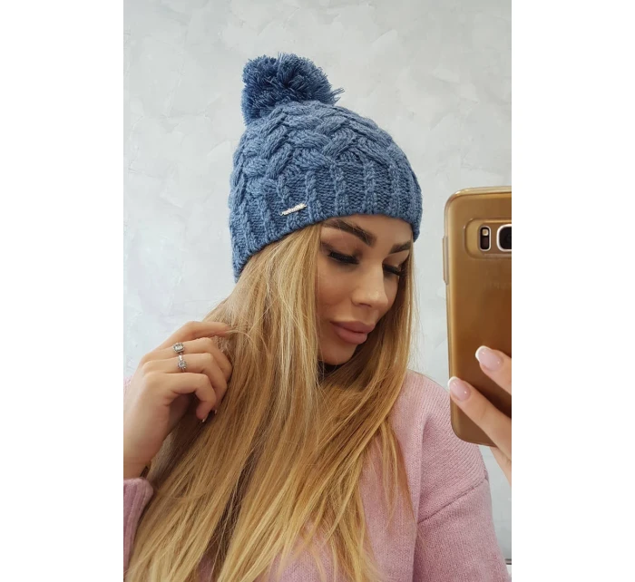 Fleecová čiapka Waleria K307 denim