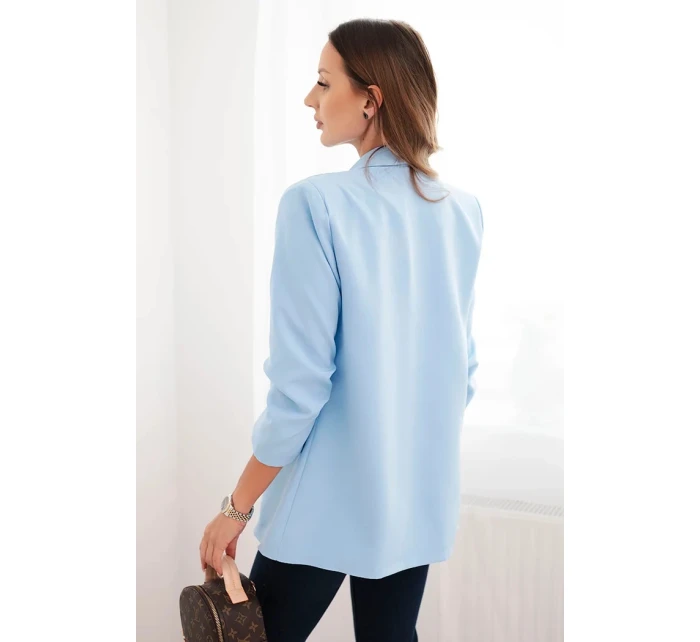 Dámská sako bez zapínání s podšívkou S/M modrá