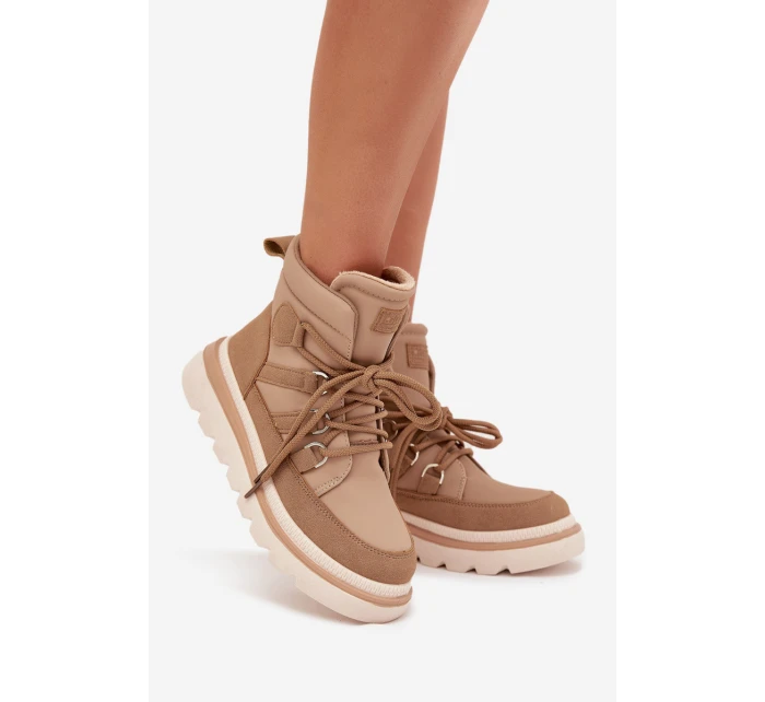 Dámské Botky Trapery Na Platformě Camel model 21705281 - Boto Dámské Botky Trapery Na Platformě Camel model 21705281 - Boto