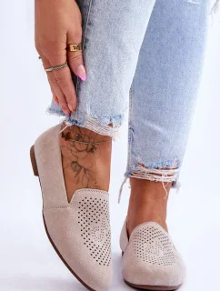 Semišové pohodlné mokasíny Beige Giovana