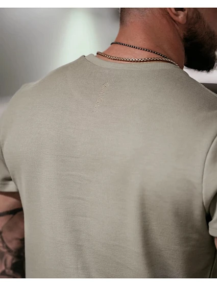 Pánské tričko model 18539883 khaki - Ola Voga
