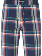 Pánske bermudy 500791 B91 modré a červené kockované - Jockey