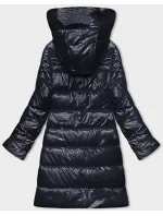 Dámska metalická zimná bunda Rosse Line Navy Blue (7227)