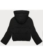 Dámska krátka prechodná bunda s odnímateľnou kapucňou J Style Black (16M9088-392)