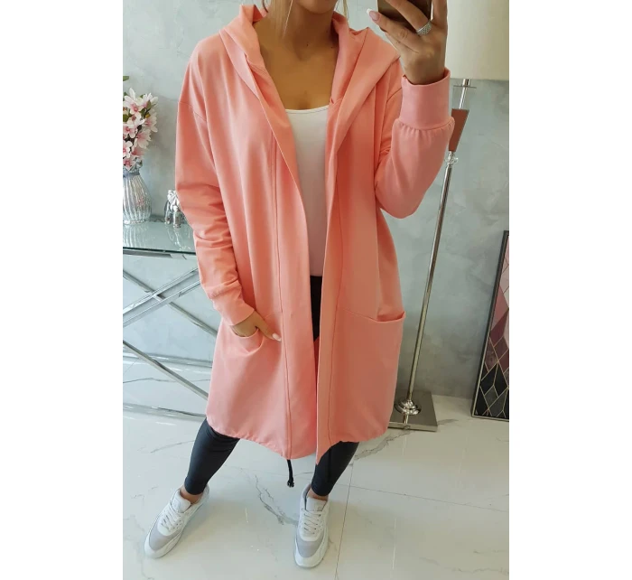 Nadmerná šedá bunda s kapucňou Morel