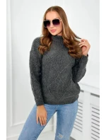 Svetr přes hlavu v grafit model 18966188 - K-Fashion
