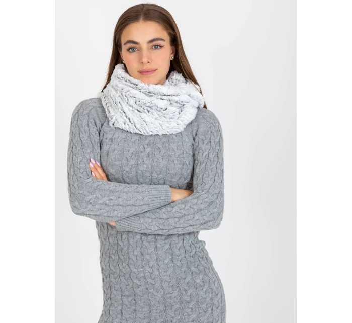 Tunelová šála AT KM model 21370637 bílá a černá - FPrice