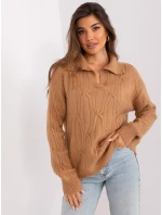 Sweter AT SW  camelowy model 19005998 - FPrice