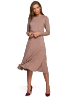model 18328267 Přiléhavé šaty cappuccino - STYLOVE model 18328267 Přiléhavé šaty cappuccino - STYLOVE
