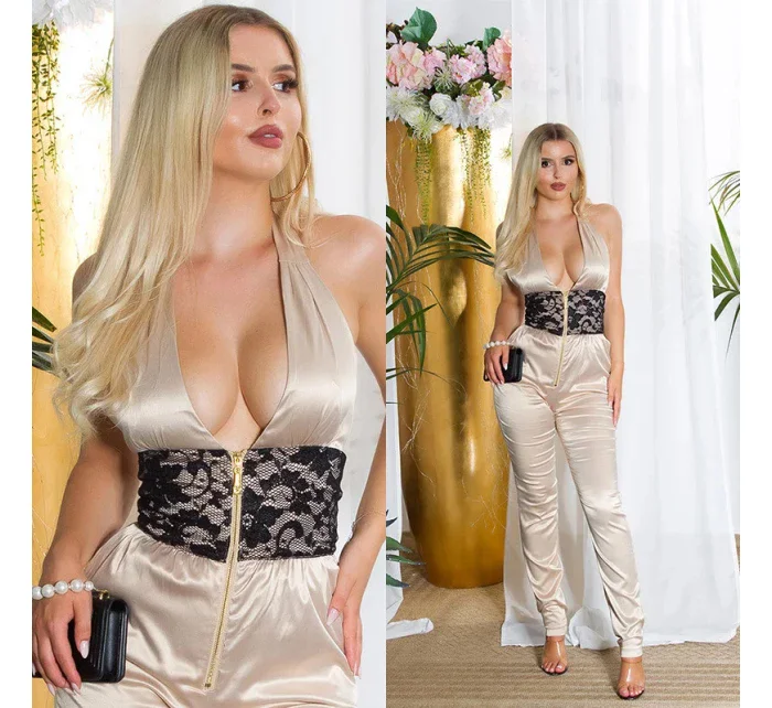 Sexy kombinéza model 21142540 se šněrováním - Koucla