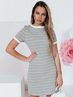 Dámske mini pruhované šaty FITLINES šedé FashionStreet EY2580