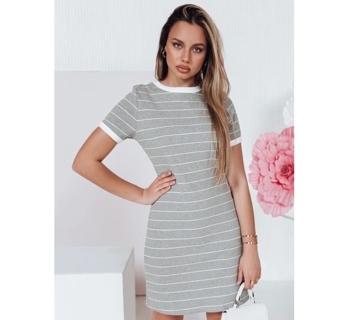 Dámské pruhované mini šaty šedé Dstreet model 21986845 - FashionStreet