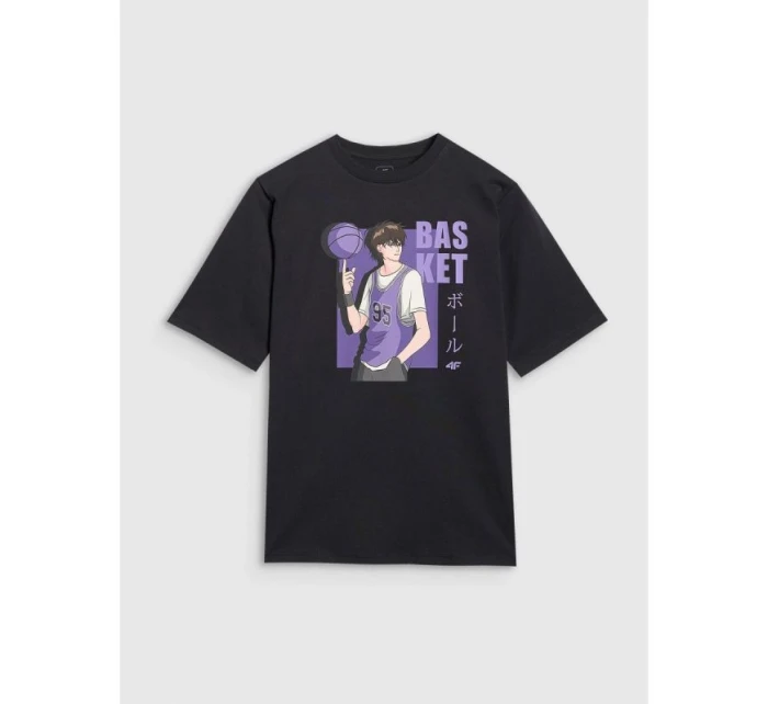 Chlapčenské tričko oversize s potlačou 4F 4FJRAW25TTSHM3062-20S