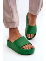 Damskie Klapki Na Grubej Podeszwie Zielone Oreithano Damskie Klapki Na Grubej Podeszwie Zielone Oreithano