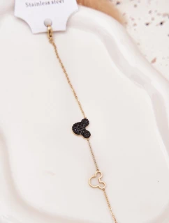 Náramek ze nerezové oceli Myška Mickey Zlato