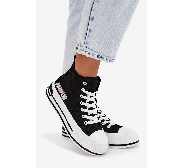 Dámské vysoké tenisky na platformě Černé model 22107450 - Boto