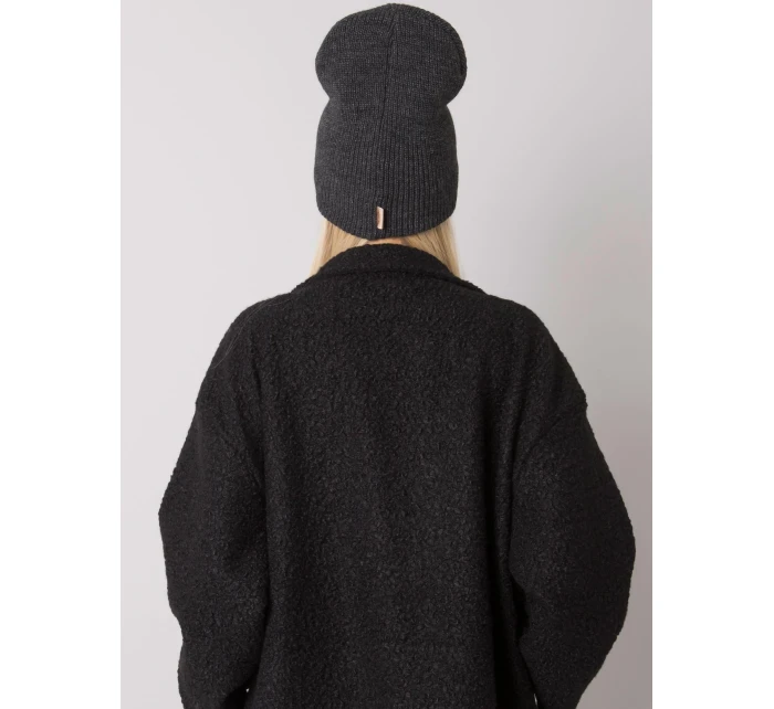 Dámská čepice model 16175466 tmavě šedá - FPrice Dámská čepice model 16175466 tmavě šedá - FPrice