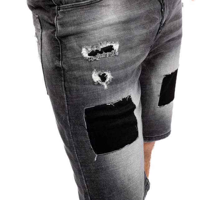 Pánske džínsové šortky GLANO - čierne