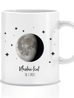 Personalizovaný klasický bílý hrníček s měsíční fází 