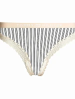 Dámske čipkované tangá s tonálnym logom UW0UW04463-0F8 - Tommy Hilfiger