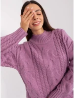 Dámske svetrové šaty AT SW 2367 1.35P Purple - FPrice