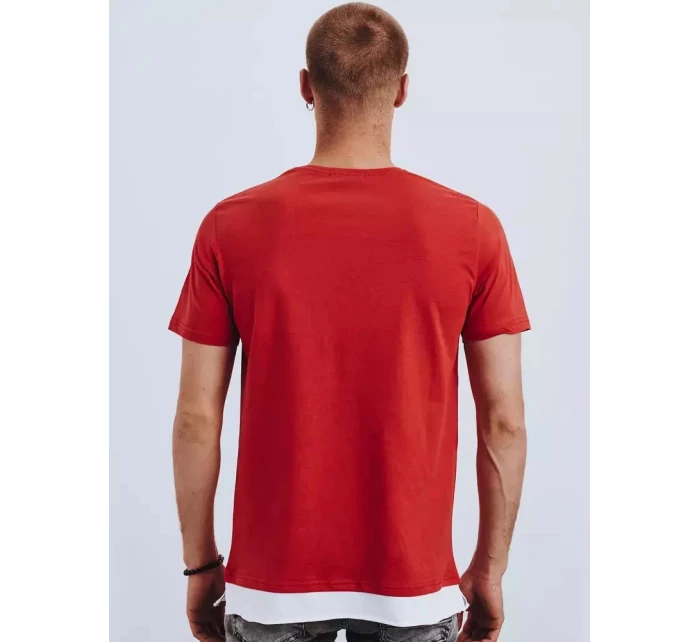 Pánske tričko s potlačou červené FashionStreet RX4651